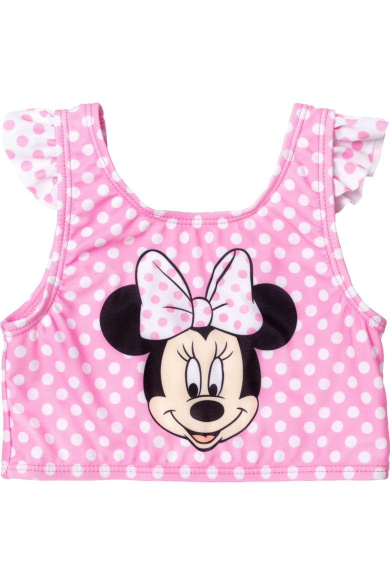 Minnie Mouse One Piece and Rash Guard Swimwear Set, Alternate, color, Minnie Mouse Pink