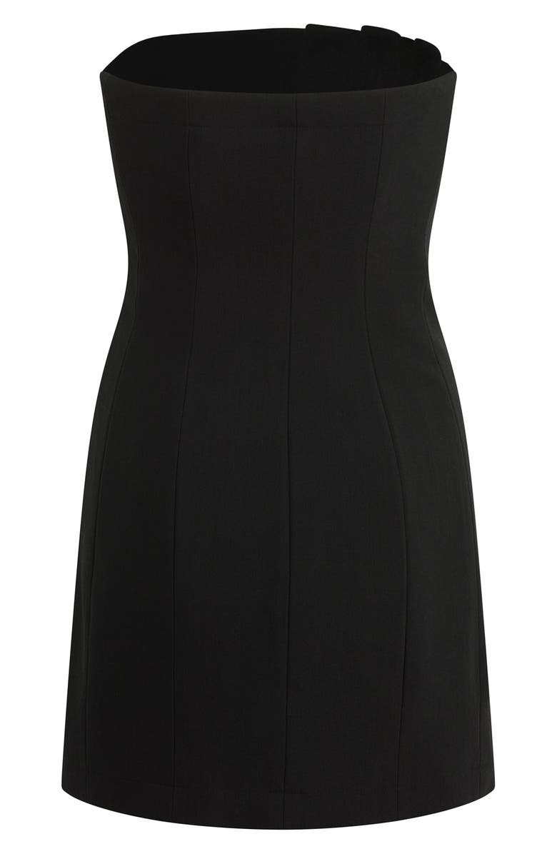 Favorite Daughter Missed Your Chance Pleated Strapless Minidress, Alternate, color, Black