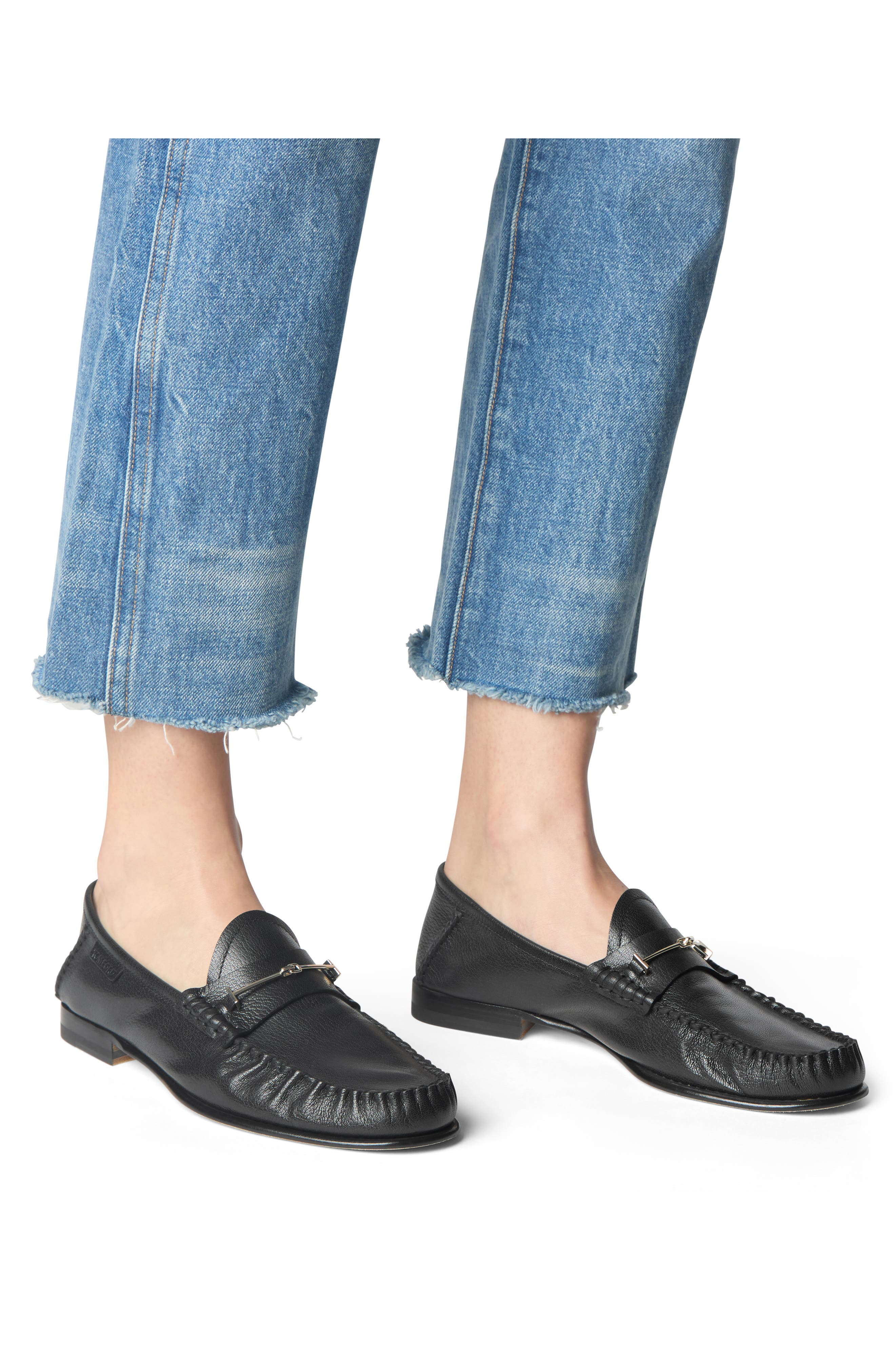 TOM FORD Ripley Bit Ruched Loafer, Alternate, color, Black