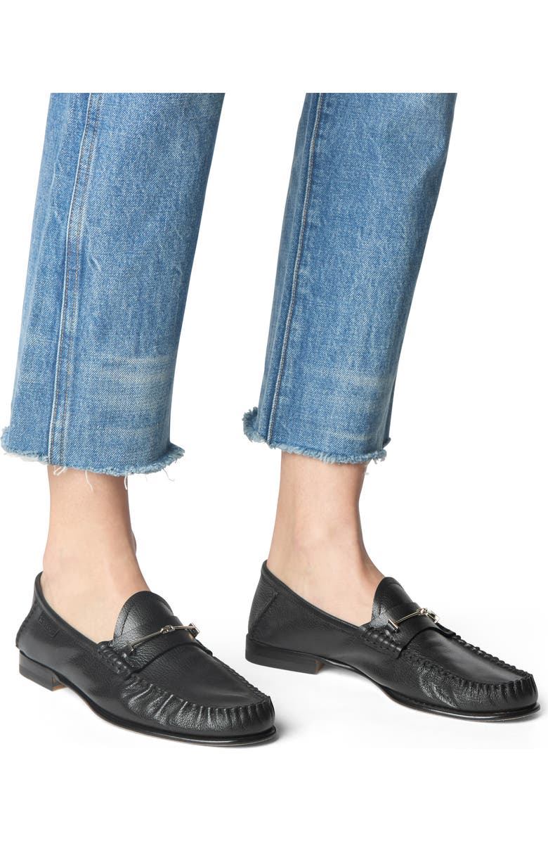 TOM FORD Ripley Bit Ruched Loafer, Alternate, color, Black