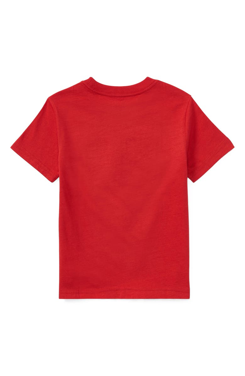 Polo Ralph Lauren Kids' American Flag Appliqué Cotton T-Shirt, Alternate, color, Red