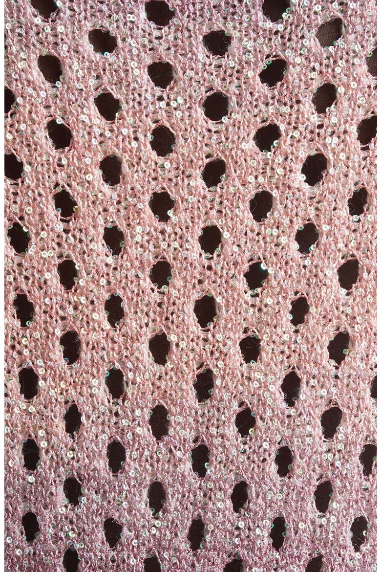 Sequin Embellished Open Stitch Ombré Sweater, Alternate, color, PLUM