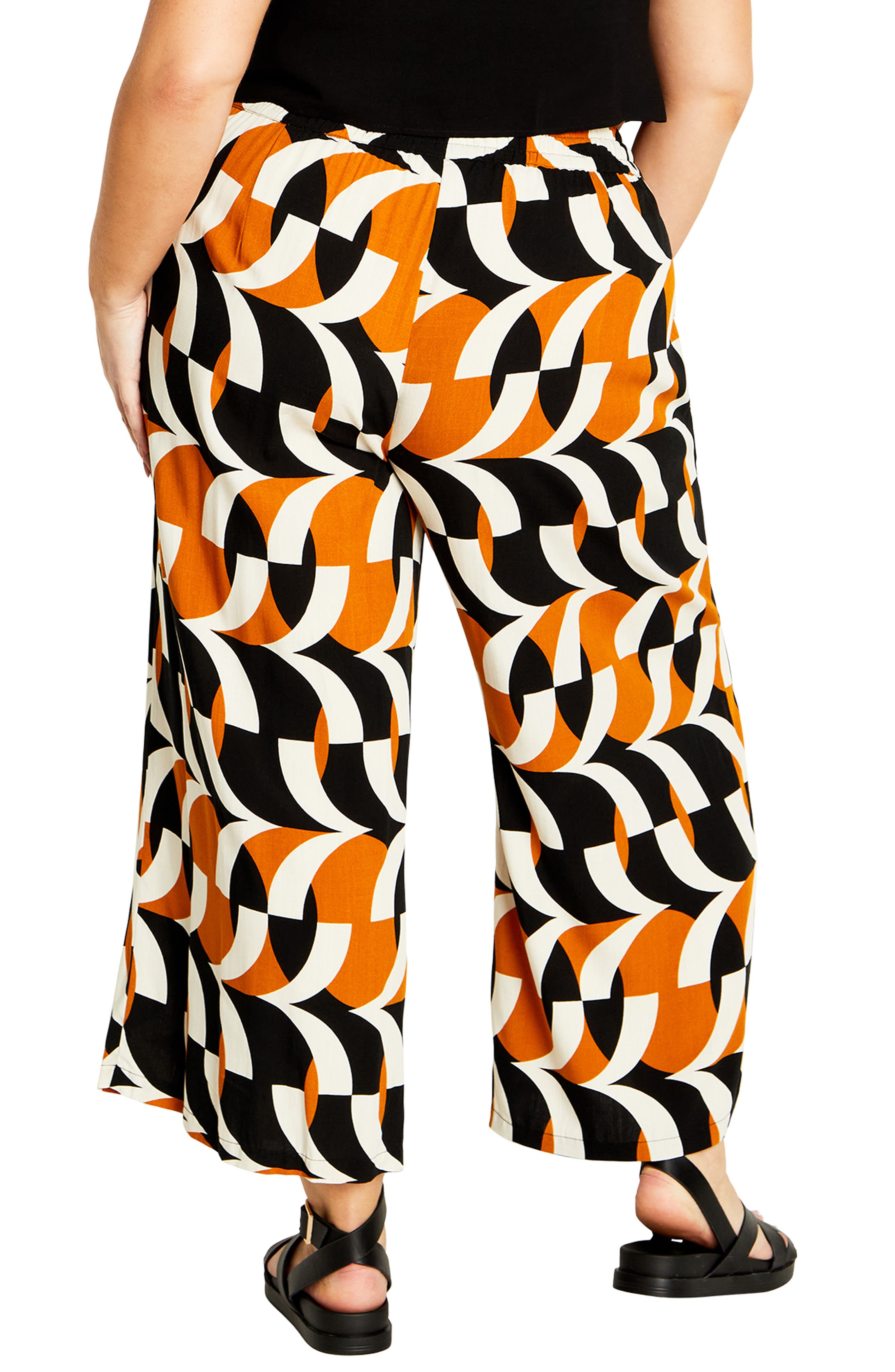 Nova Print Drawstring Ankle Wide Leg Pants - image 2