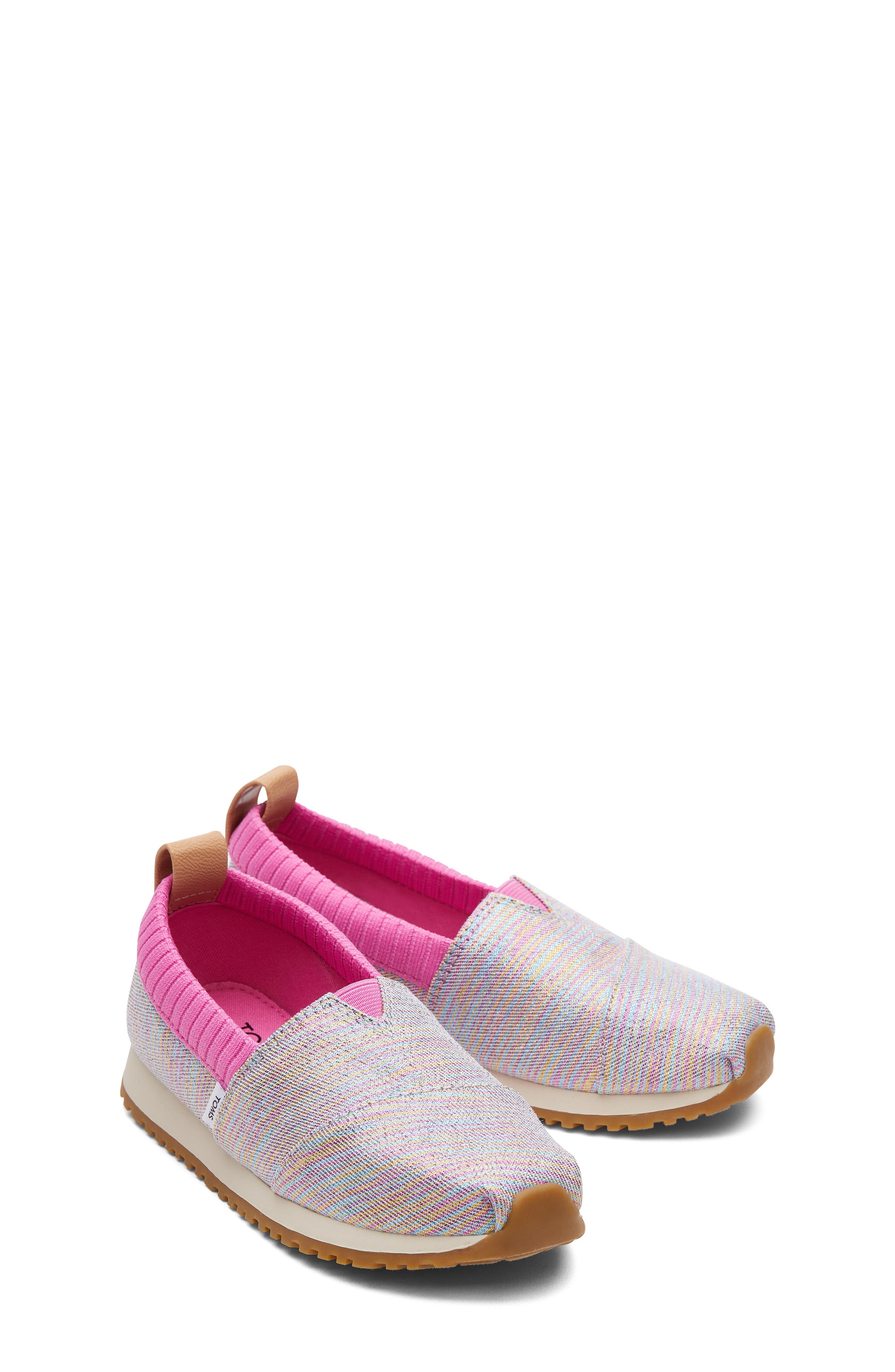 TOMS Kids' Alpargata Resident Slip-On Sneaker, Alternate, color, Pink