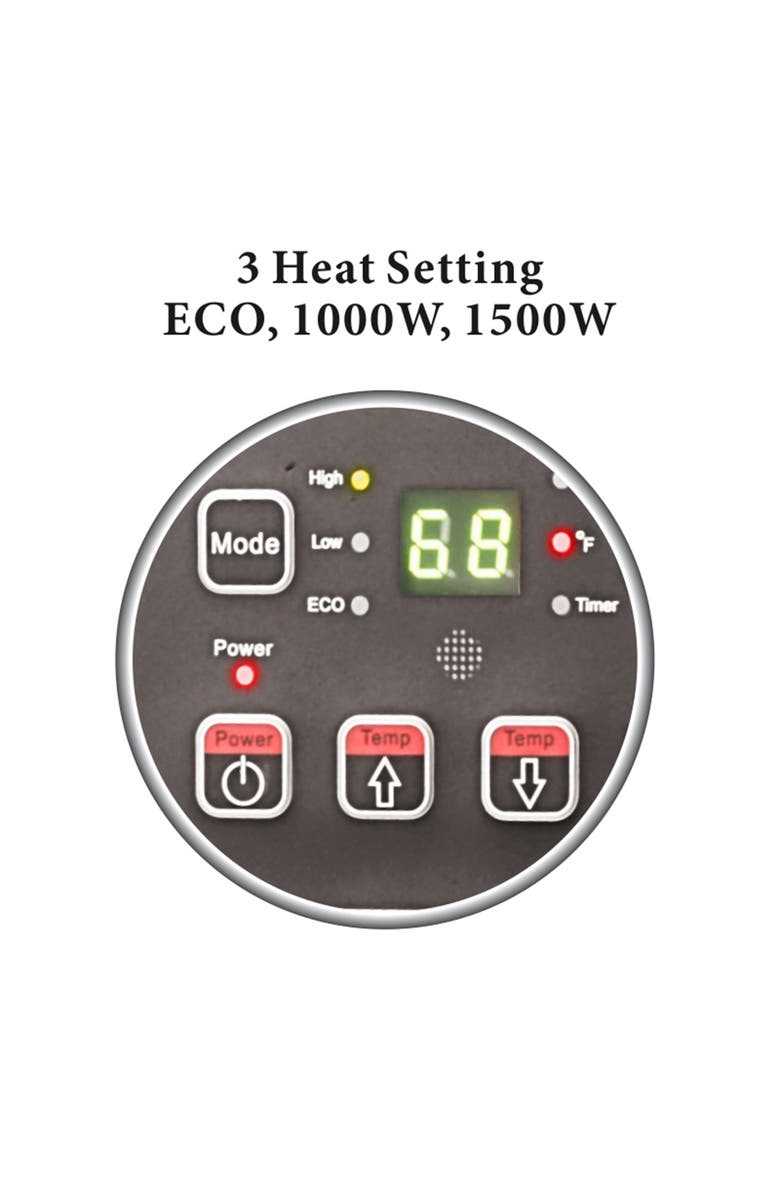 Optimus Infrared Quartz Heater With Remote, Alternate, color, Brown