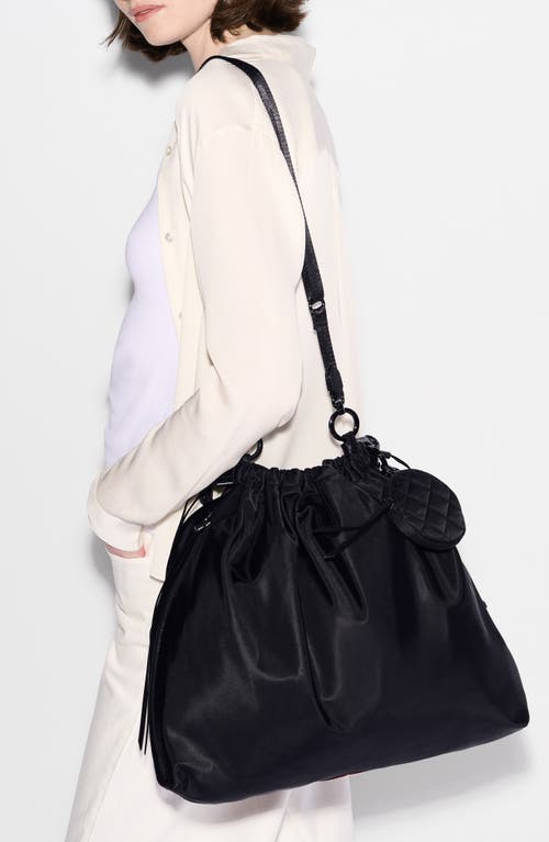Mz Wallace Waverly Nylon Shoulder Bag In Black