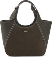 HUGO Small Lenah Suede Tote