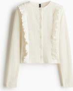 H&M Frill-trimmed Cardigan