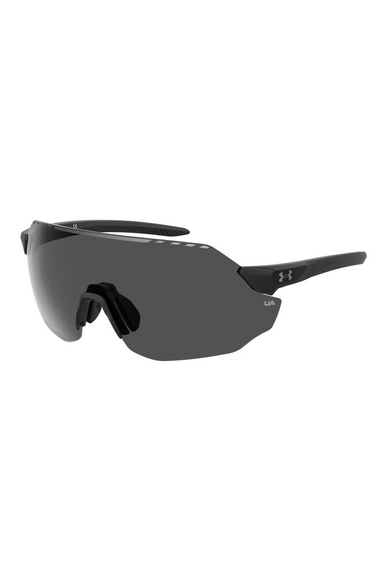 Halftime 99mm Shield Sport Sunglasses, Alternate, color, MATTE BLACK / GREY OLEOPHOBIC