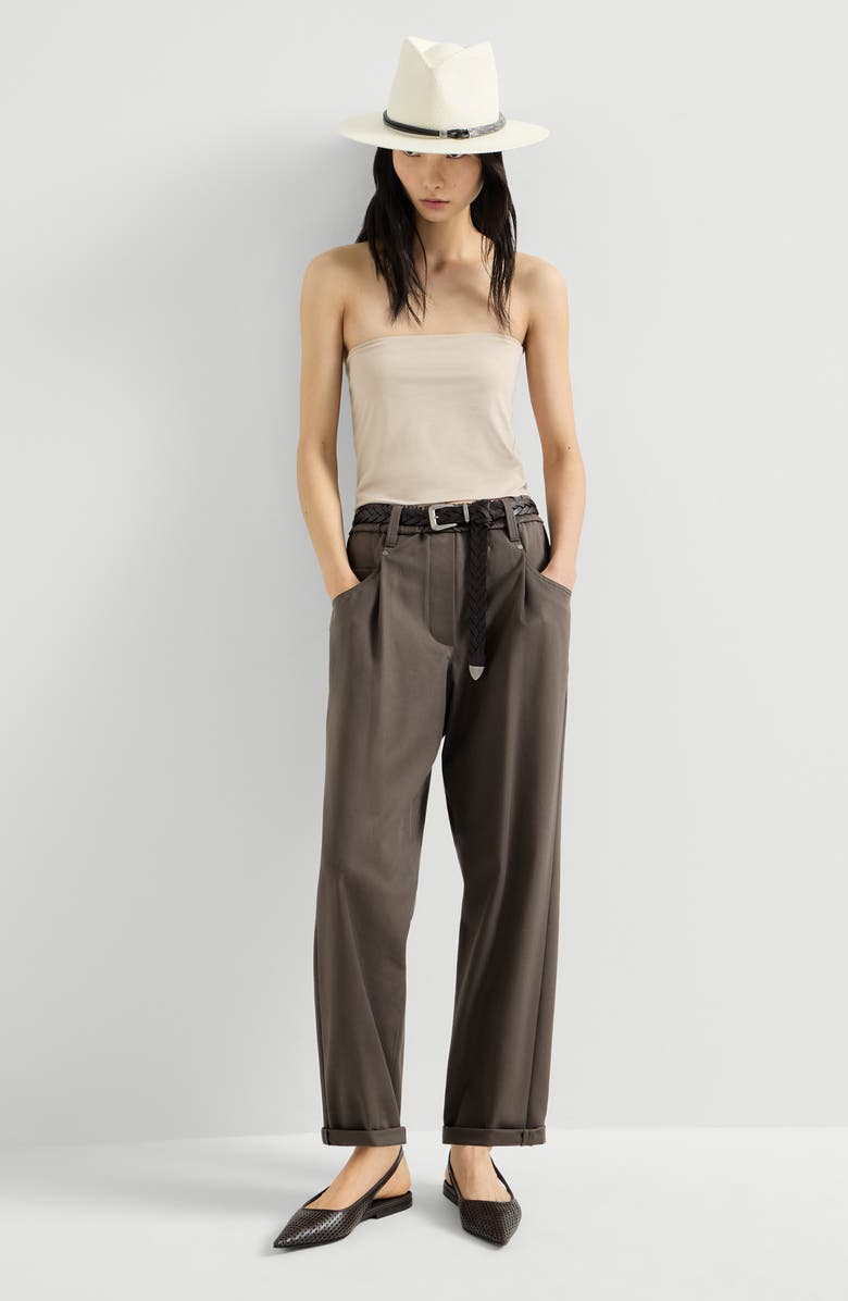 Brunello Cucinelli Baggy Pull-On trousers, Alternate, color, Pine Cone Brown