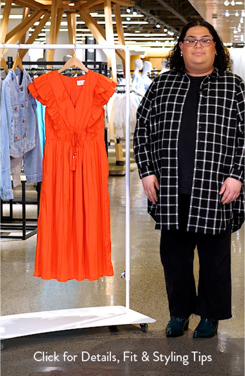 Ruffle Trim Pleat Dress, sales video thumbnail