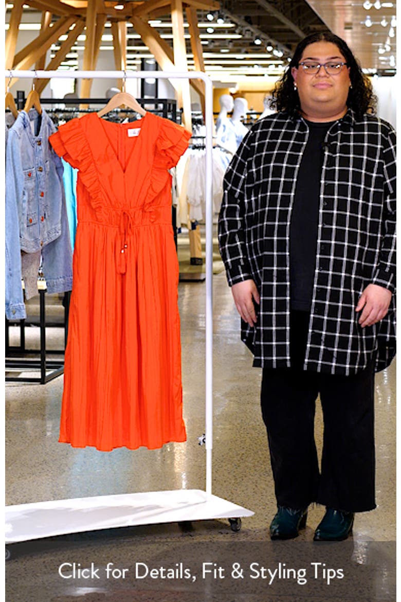 Ruffle Trim Pleat Dress video