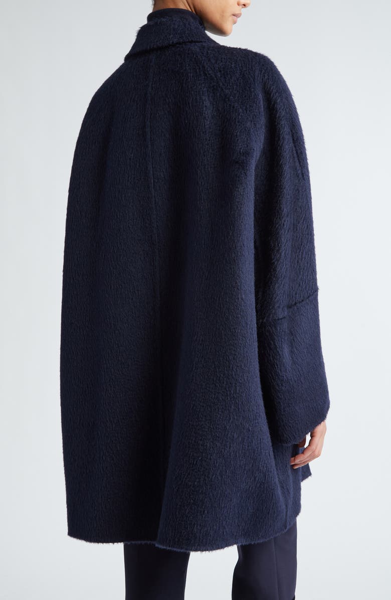 Max Mara Sequoia Oversize Alpaca Blend Coat, Alternate, color, Ultramarine