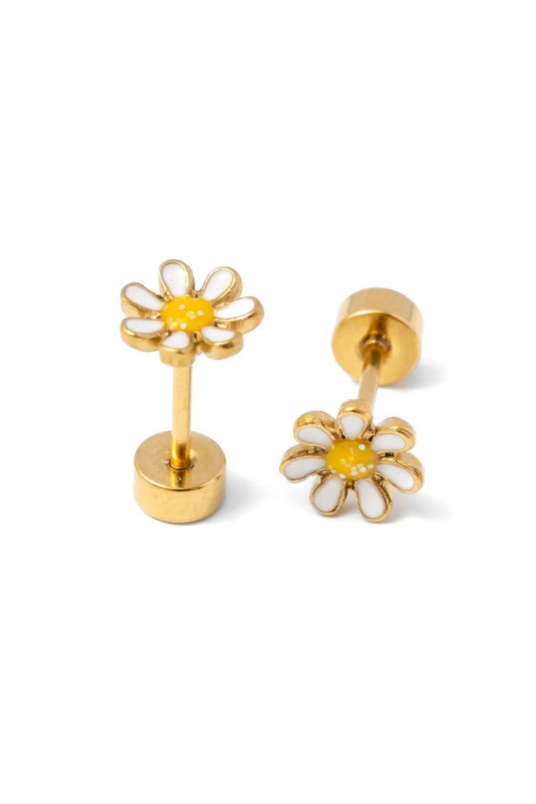 Mini Daisy Stud Earrings, Main, color, Gold