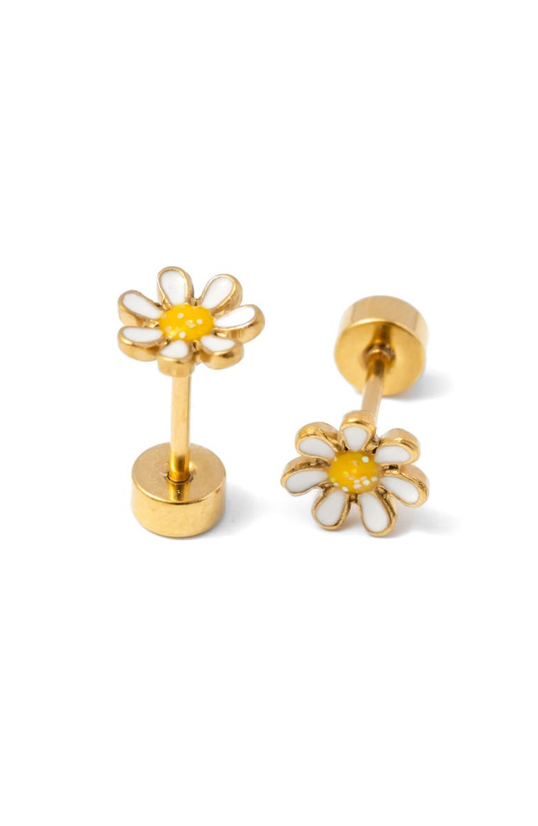 Pip Pop Mini Daisy Stud Earrings, Main, color, Gold