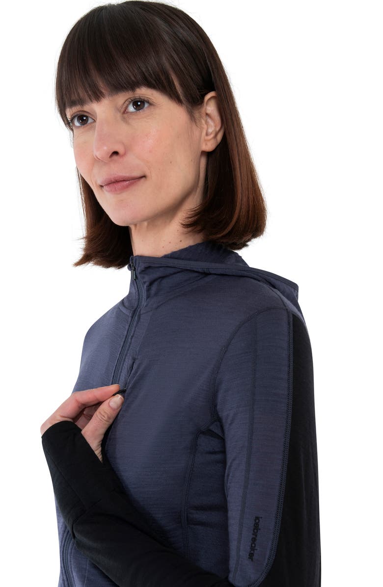 Icebreaker Tencel & Merino 200 Realfleece Descender Zip Hoodie, Alternate, color, 