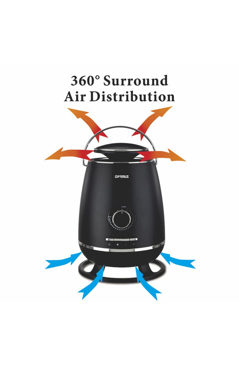 Optimus Portable 360 Surround Ceramic Heater w/ Thermostat, Alternate, color, 