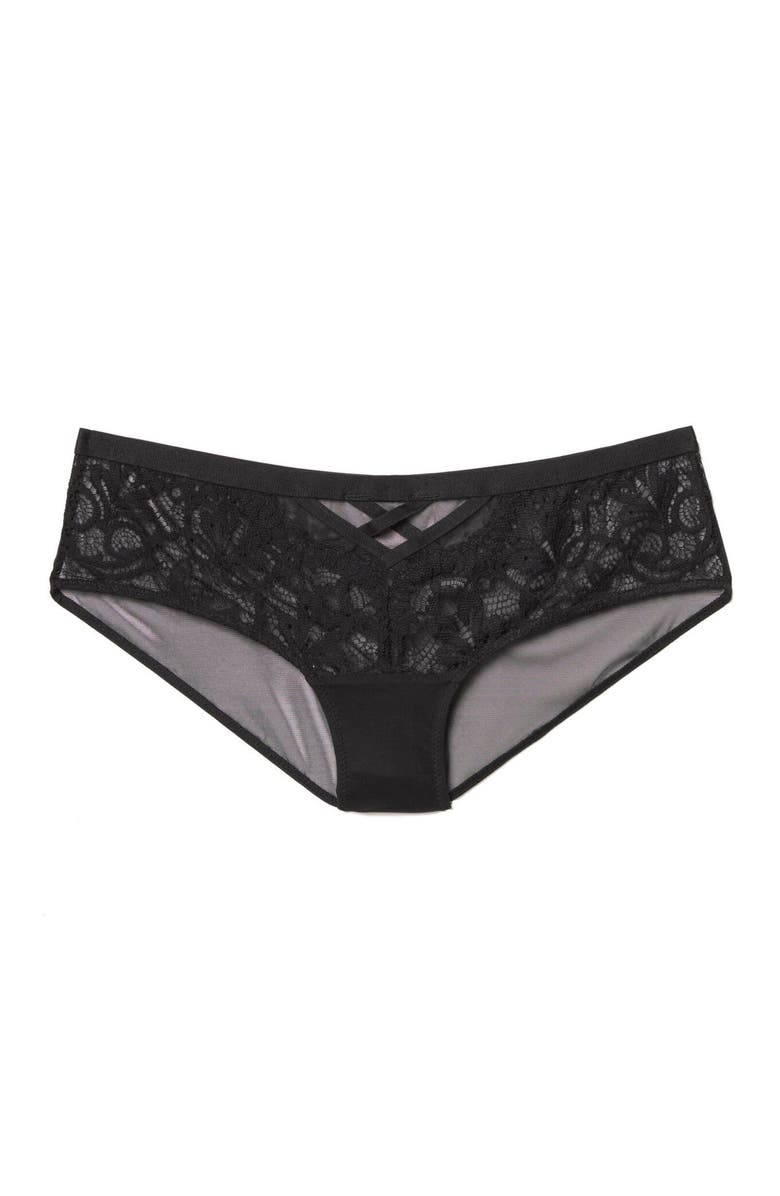 Adore Me Diara Hipster Panties, Alternate, color, Black