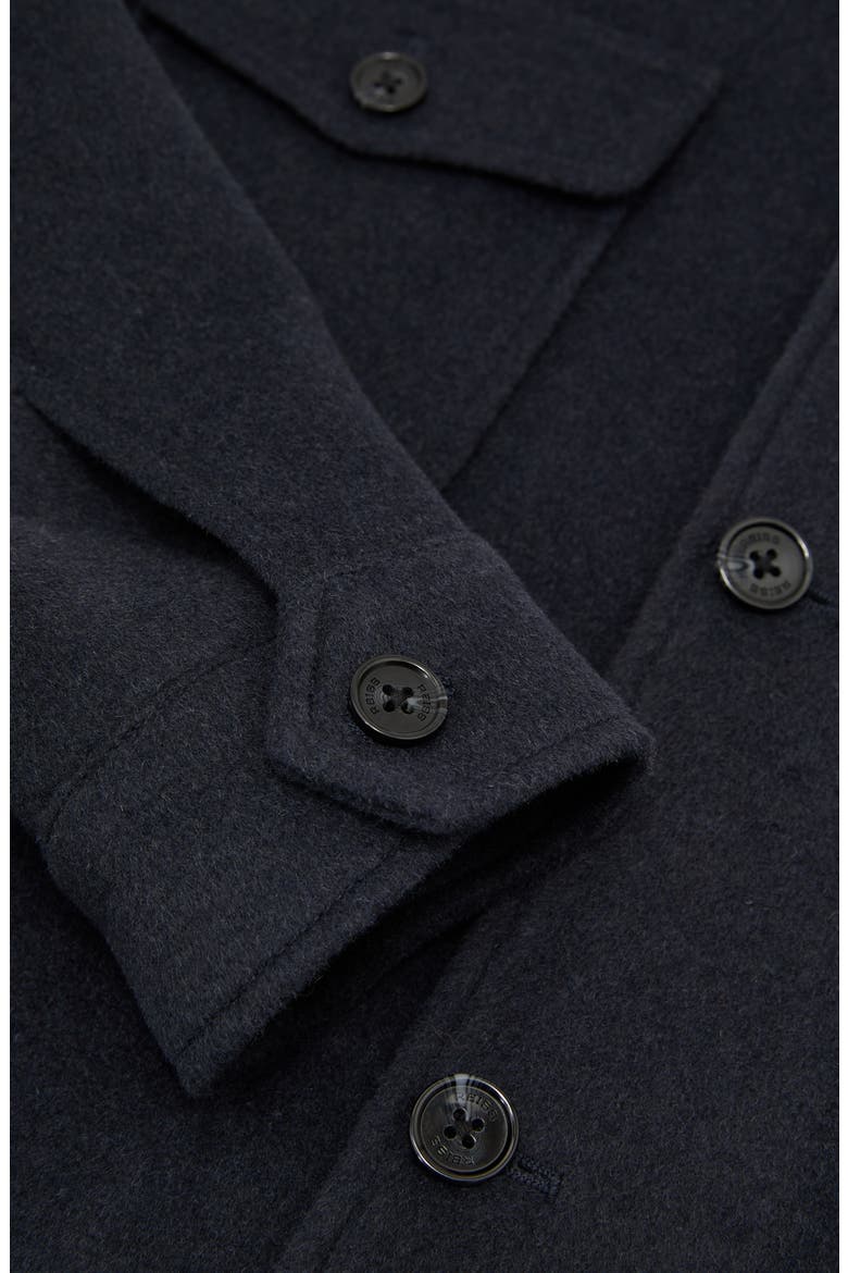 Liam Checked Wool Blend Shirt Jacket, Alternate, color, AIRFORCE BLUE