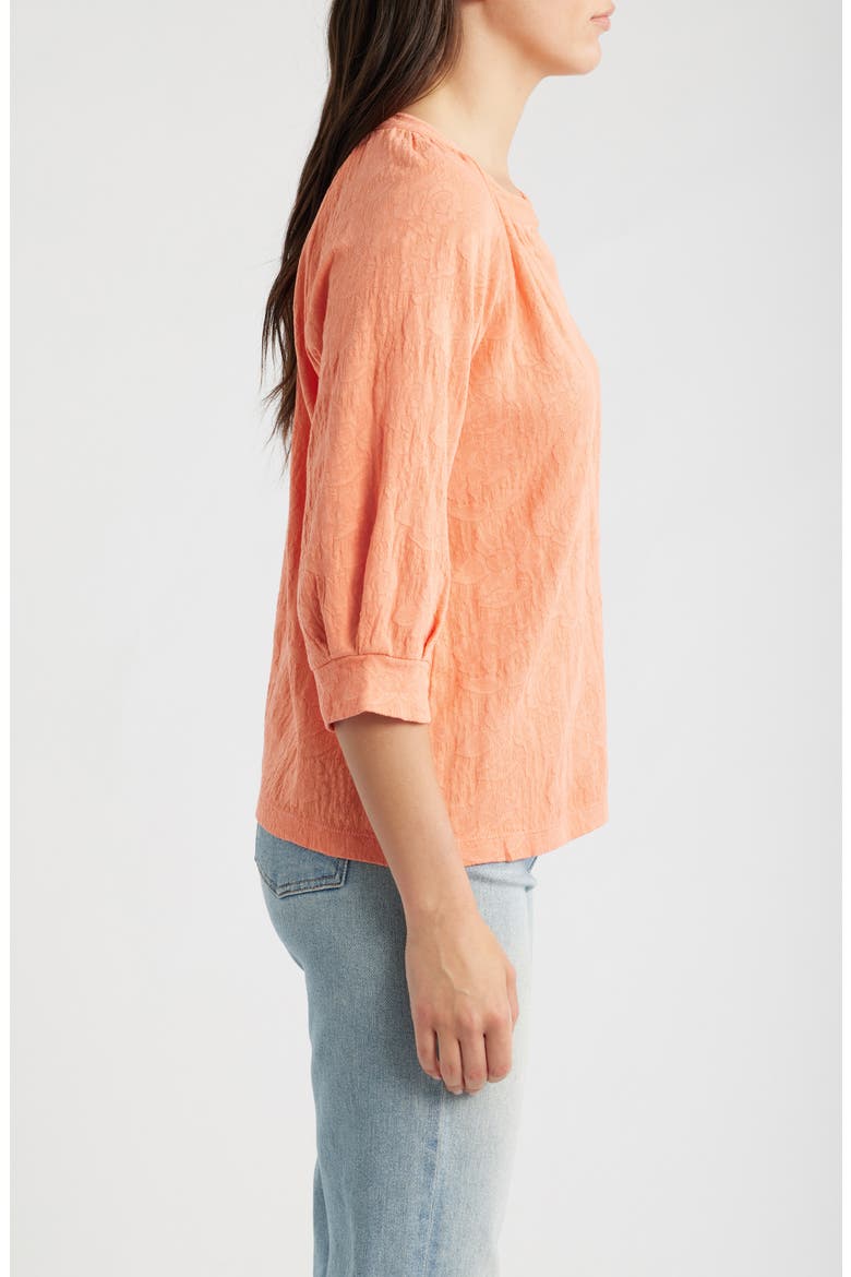 Lace Split Neck Top, Alternate, color, CALYPSO