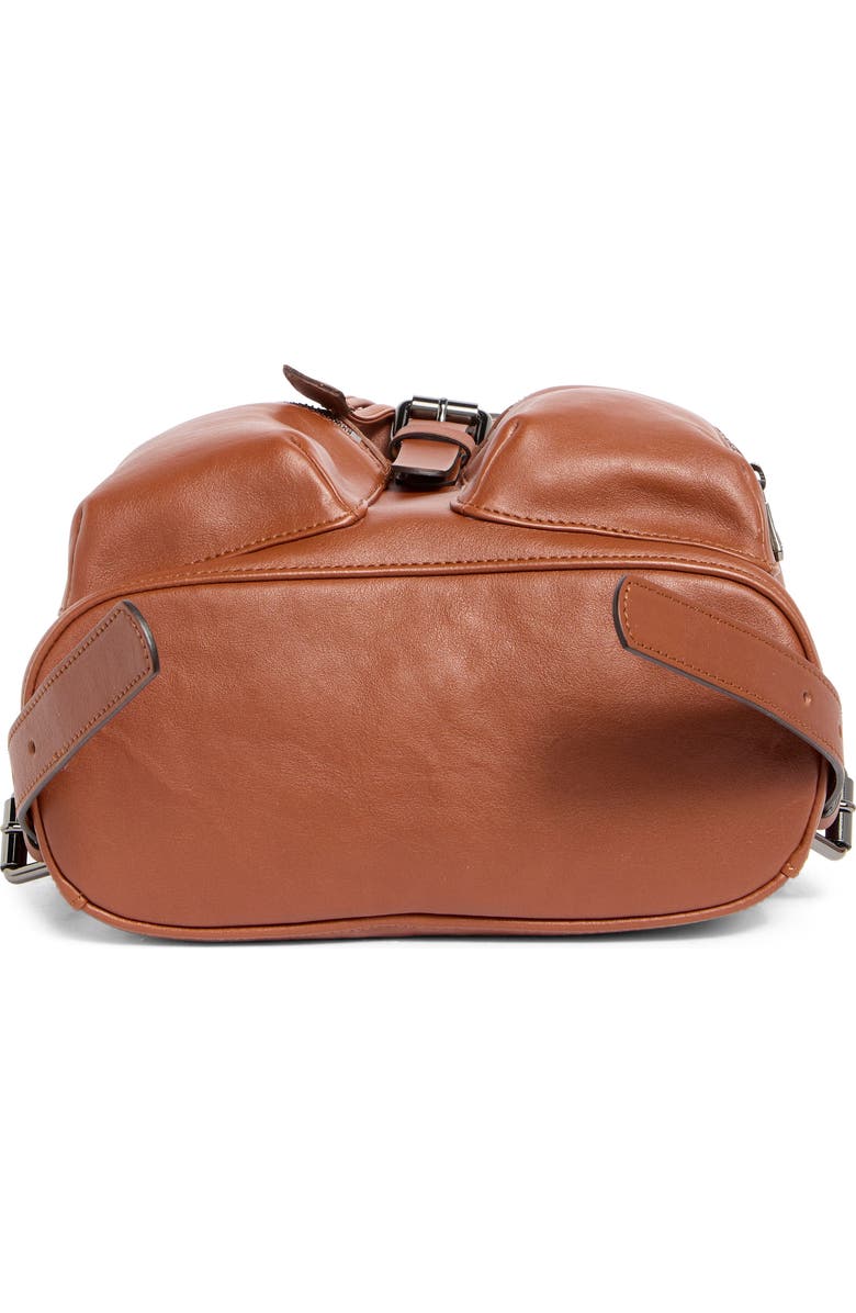 Longchamp Small 3D Leather Backpack, Alternate, color, Cognac
