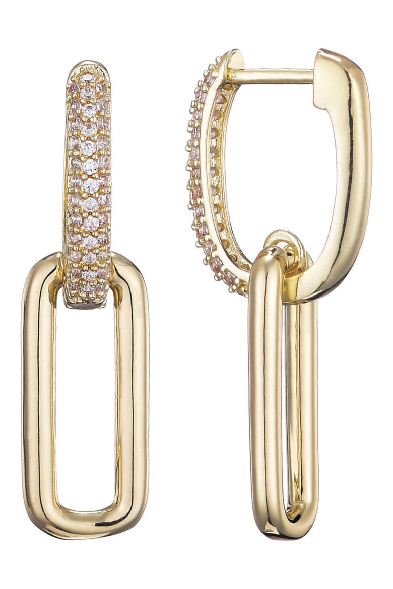 Crystal Single Drop Earrings, Alternate, color, GOLD