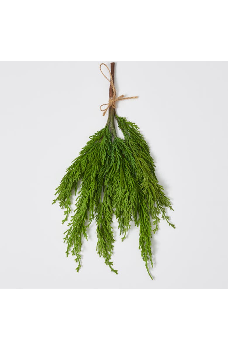 Darby Creek Trading Real Touch Cedar Tabletop Decor Hanging Chairback Mini Swag, Main, color, Green Set Of 2