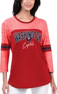 G-III 4HER BY CARL BANKS Women's G-III 4Her by Carl Banks Red Washington Capitals Play The Game 3/4-Sleeve T-Shirt