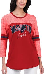G-III 4HER BY CARL BANKS Women's G-III 4Her by Carl Banks Red Washington Capitals Play The Game 3/4-Sleeve T-Shirt