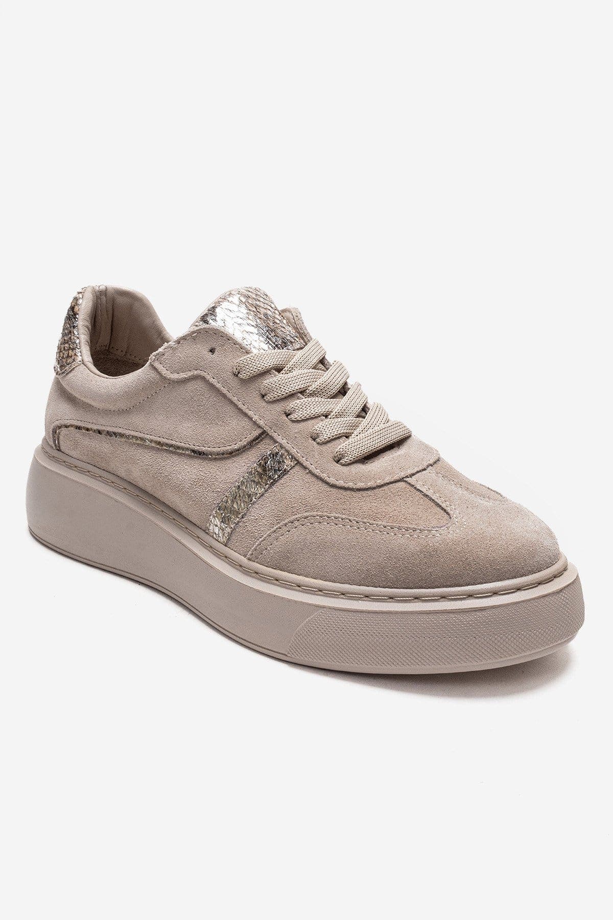 Forever & Always Shoes Ivara Leather Everyday Sneaker, Alternate, color, Beige Suede