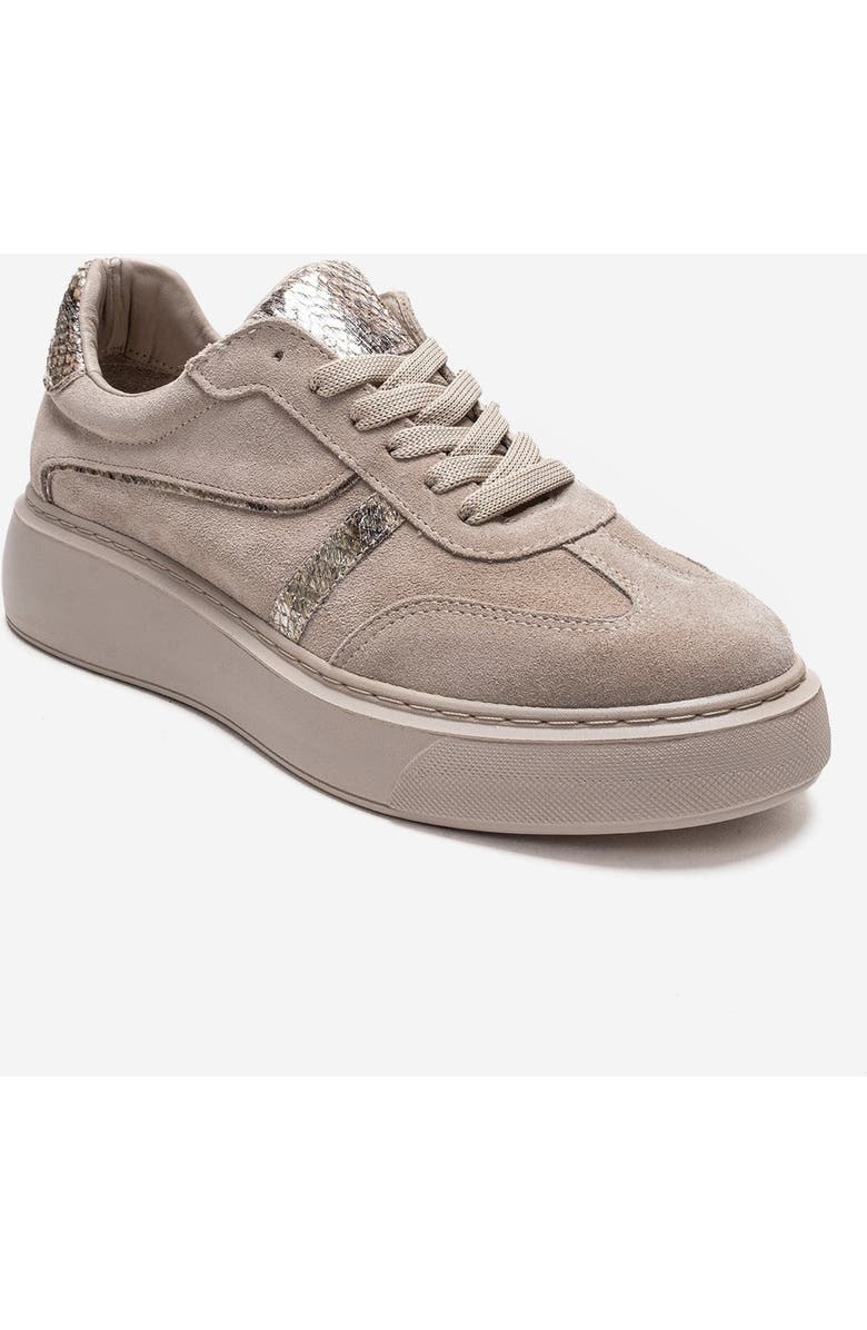 Forever & Always Shoes Ivara Leather Everyday Sneaker, Alternate, color, Beige Suede