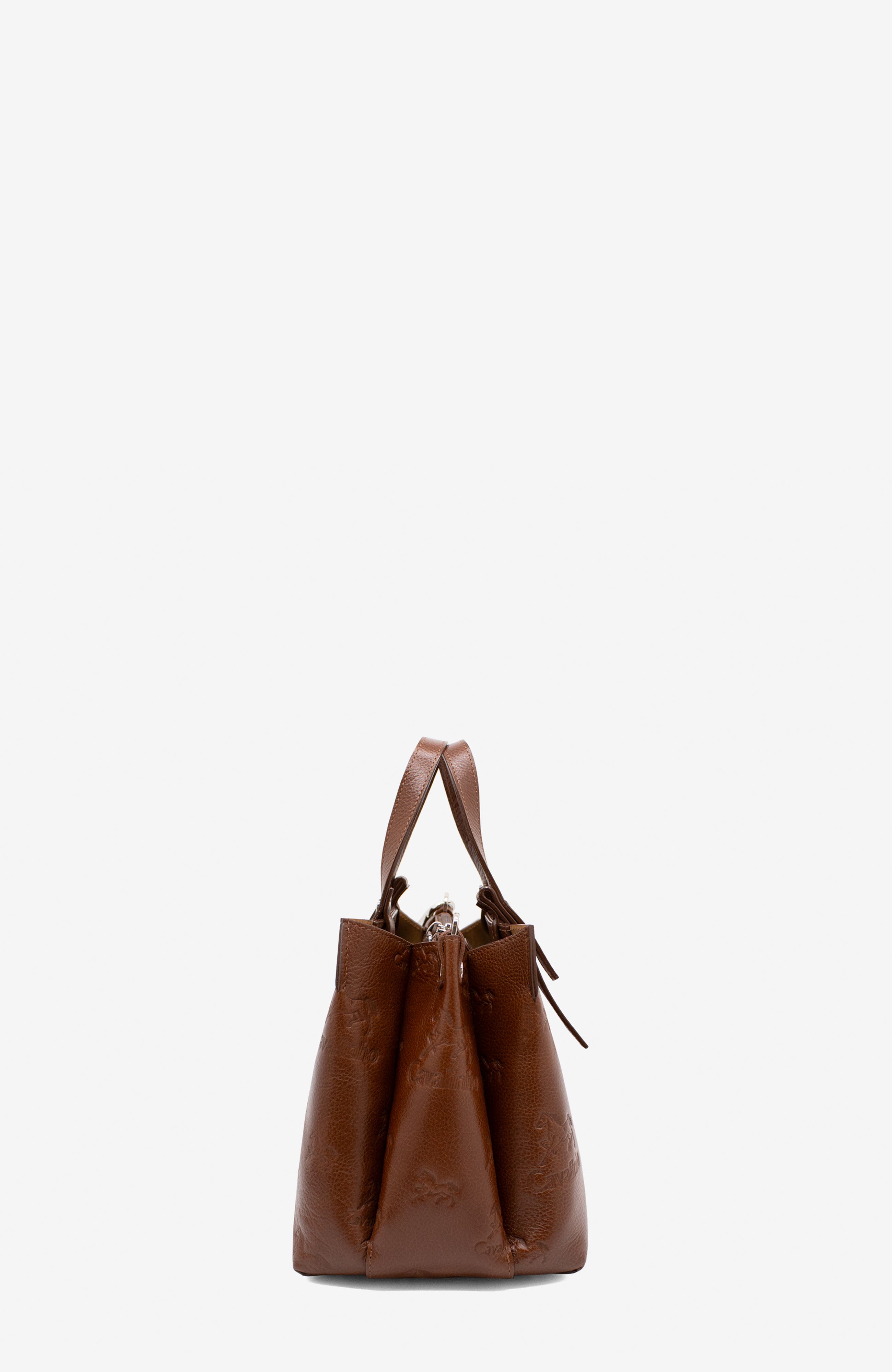 Cavalo Lusitano 490 Embossed Leather Handbag, Alternate, color, Camel Brown