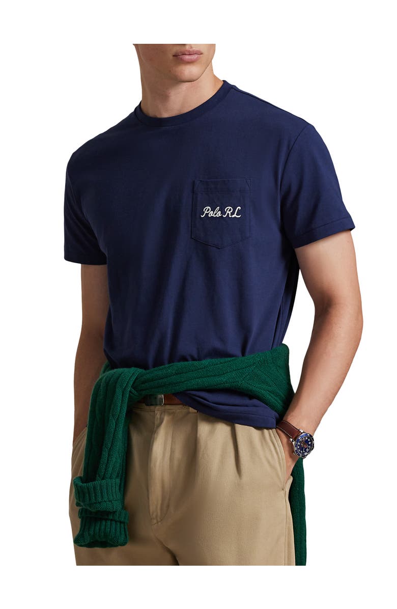 Polo Ralph Lauren Big & Tall Society Bear Tee, Alternate, color, Newport Navy