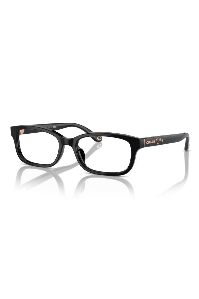 50mm Rectangular Optical Glasses, Alternate, color, BLACK / DEMO LENS