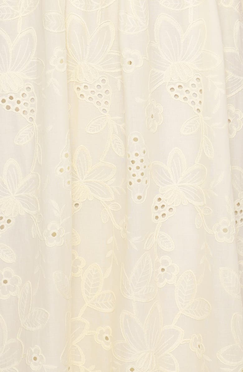 Petal & Pup Janice Cotton Maxi Dress, Alternate, color, Butter Yellow Broderie