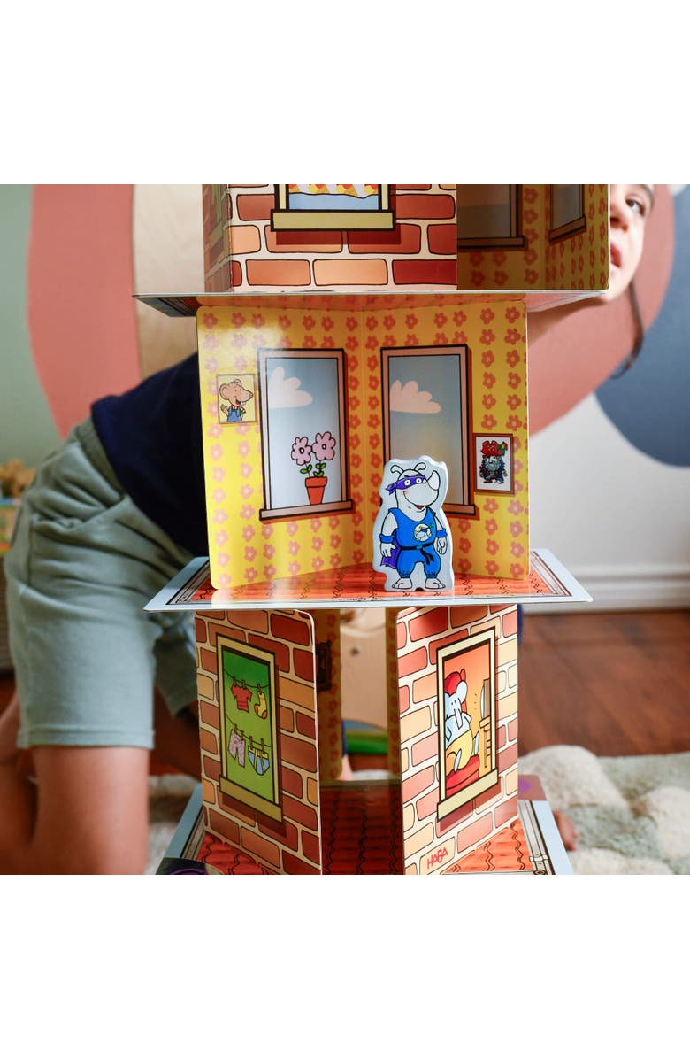 HABA Rhino Hero XXL - Giant Games Version of The Classic Super Hero Card Stacking Game for Team Building and Family Fun, Ages 8 Years and Up, Alternate, color, Multi