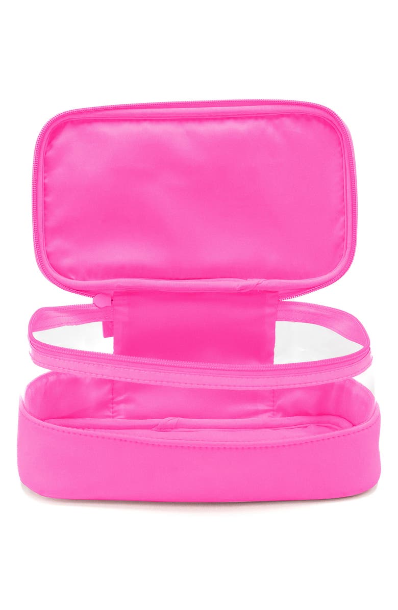 MYTAGALONGS Velour Medium Train Cosmetics Case, Alternate, color, Hot Pink