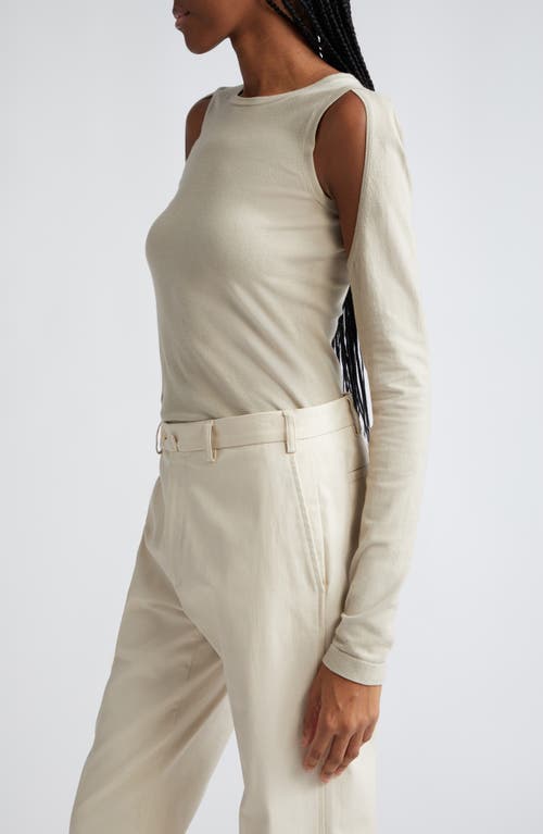 Helmut Lang Cutout Crewneck Sweater In Sand