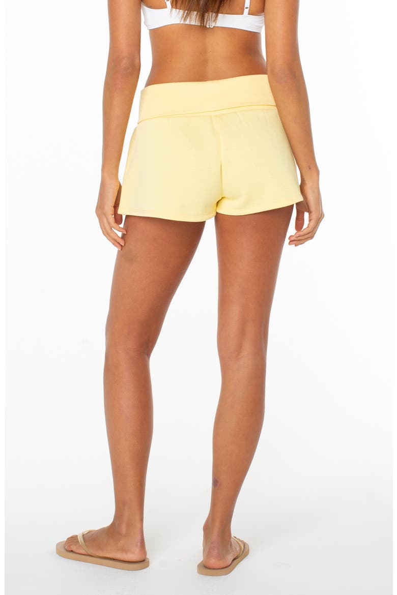 Sunday Foldover Waist Shorts, Alternate, color, POPCORN