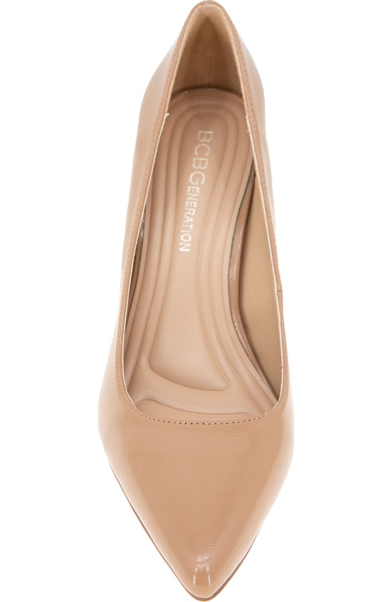 BCBGeneration Midana Pointed Toe Pump, Alternate, color, Tan Patent