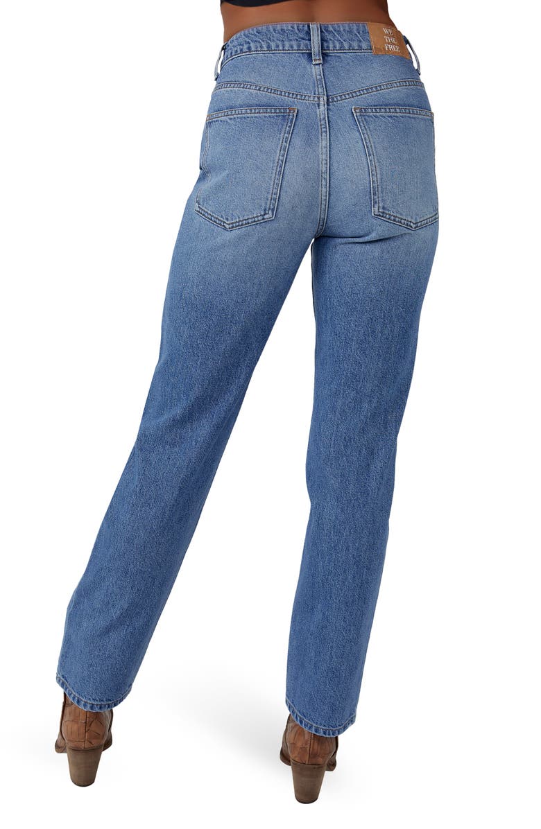 Free People We the Free Pacifica High Waist Nonstretch Straight Leg Jeans, Alternate, color,