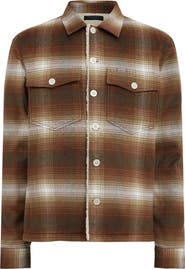 AllSaints Ormond Plaid Fleece Lined Jacket