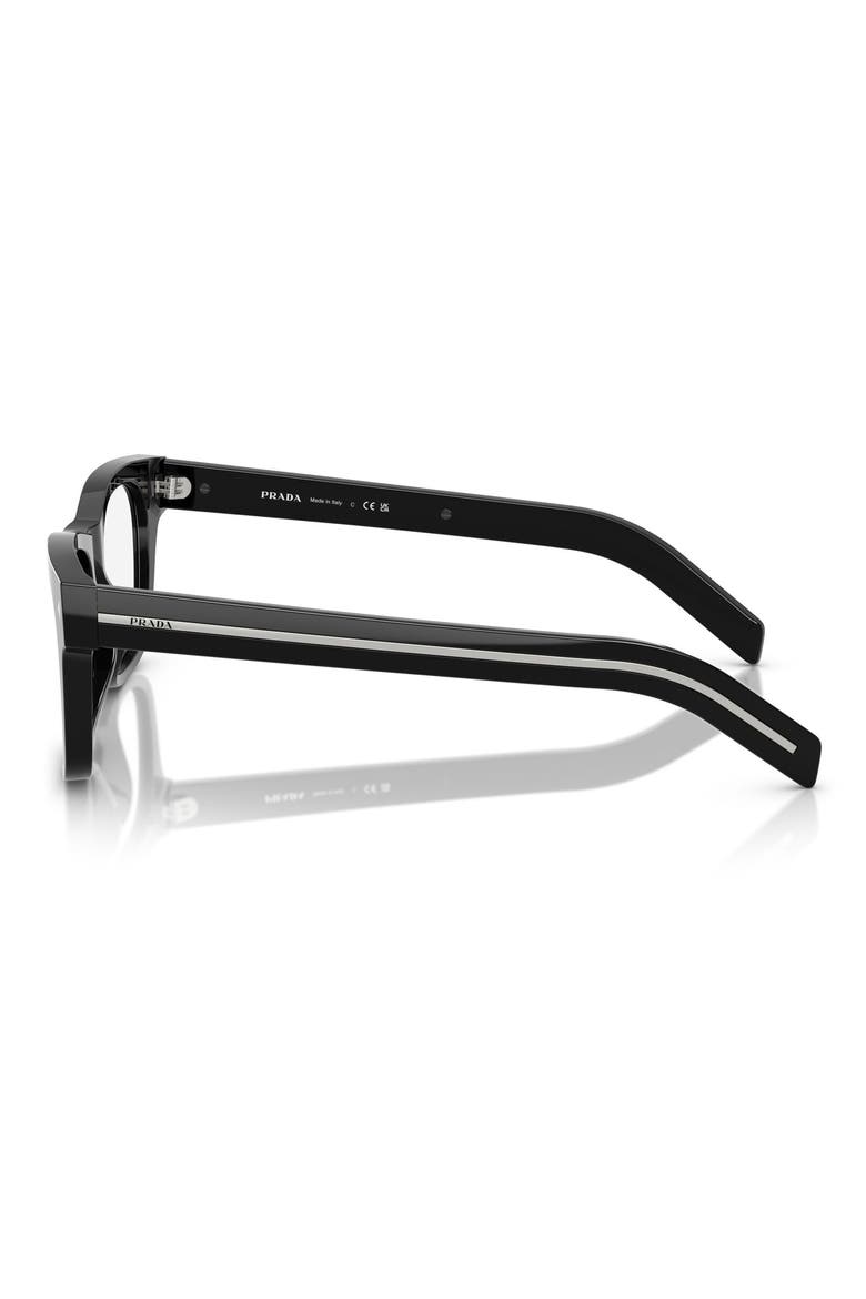 54mm Rectangular Sunglasses, Alternate, color, BLACK / CLEAR BLUE LIGHT