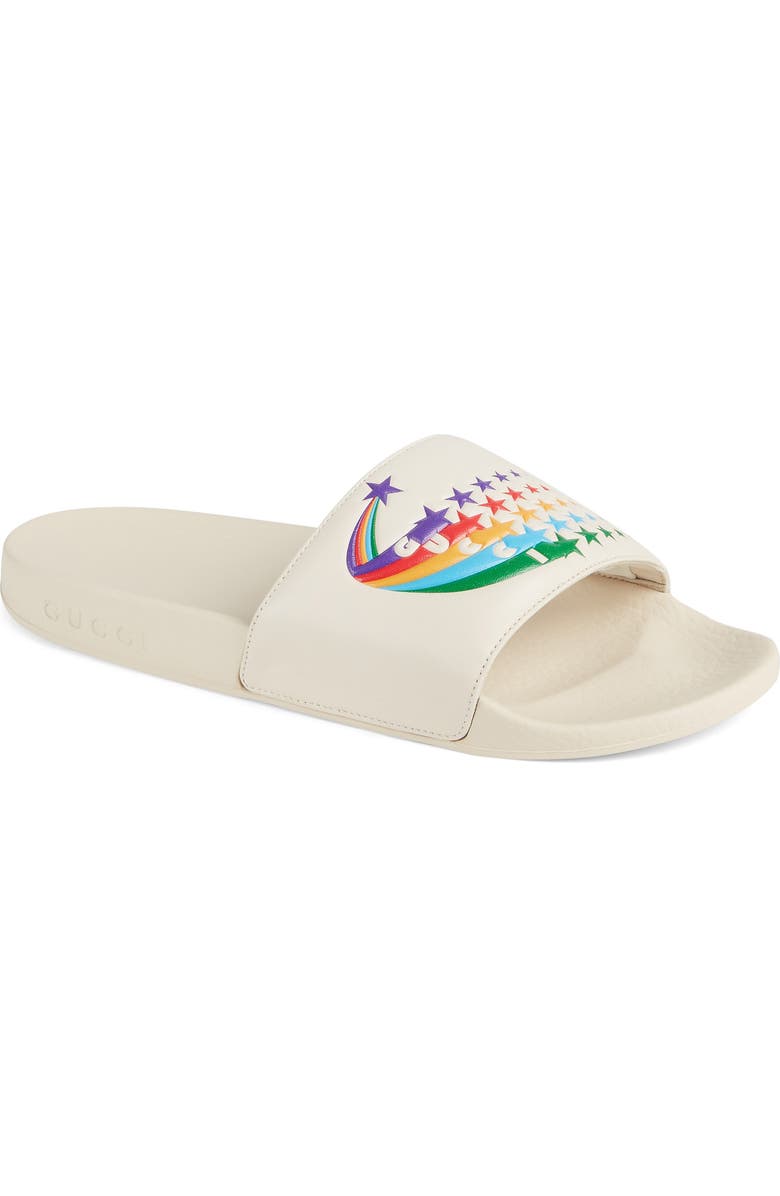 Gucci Pursuit Logo Slide Sandal, Main, color,