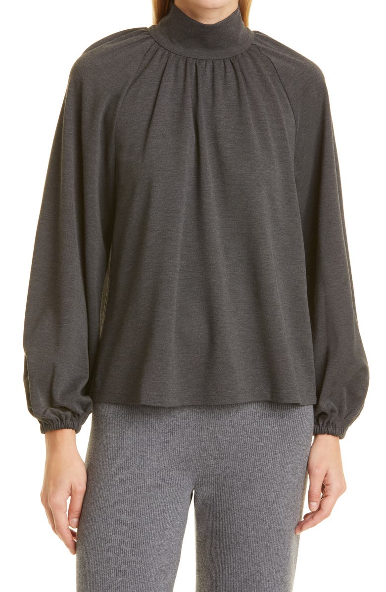 Toccin Long Sleeve Turtleneck Top, Main, color, Charcoal