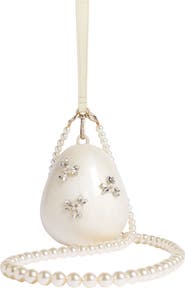 Simone Rocha Micro Egg Clutch with Faux Pearl Strap