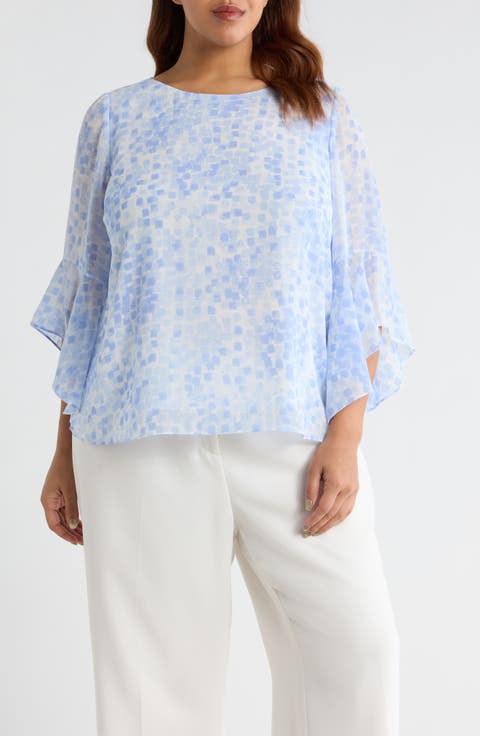 Ruffle Sleeve Top (Plus)