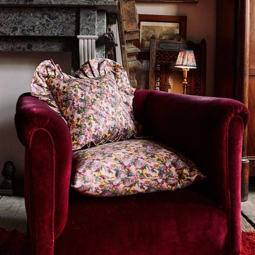Sophie Williamson Design Ruffled Pillow Cover Romance In Multi