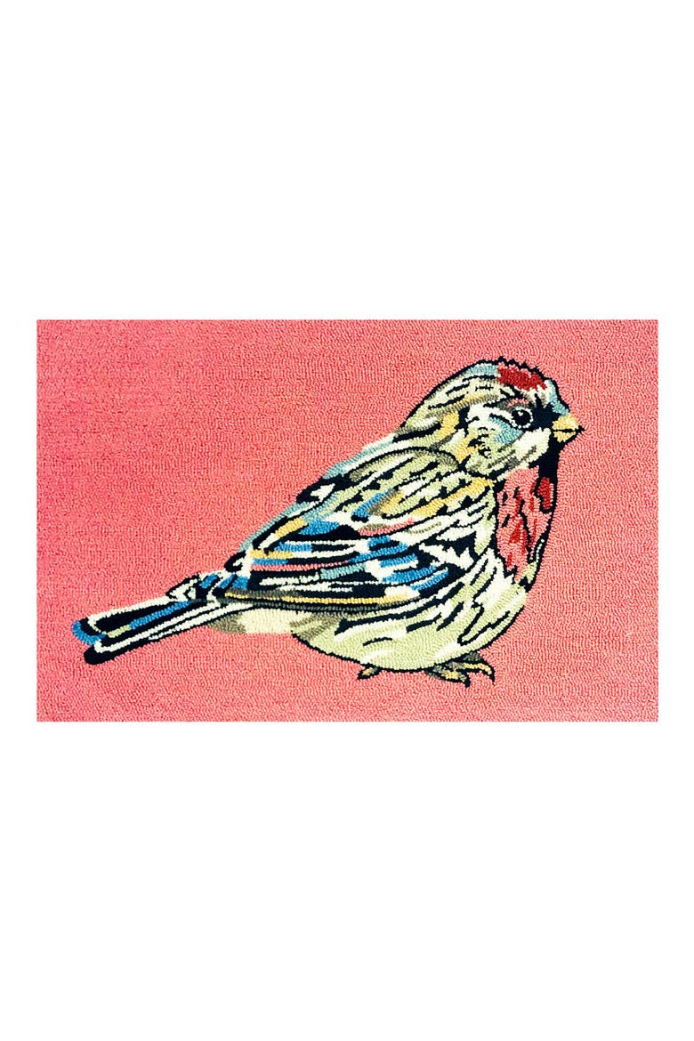 Luna Bird Doormat, Main, color, CORAL MULTI