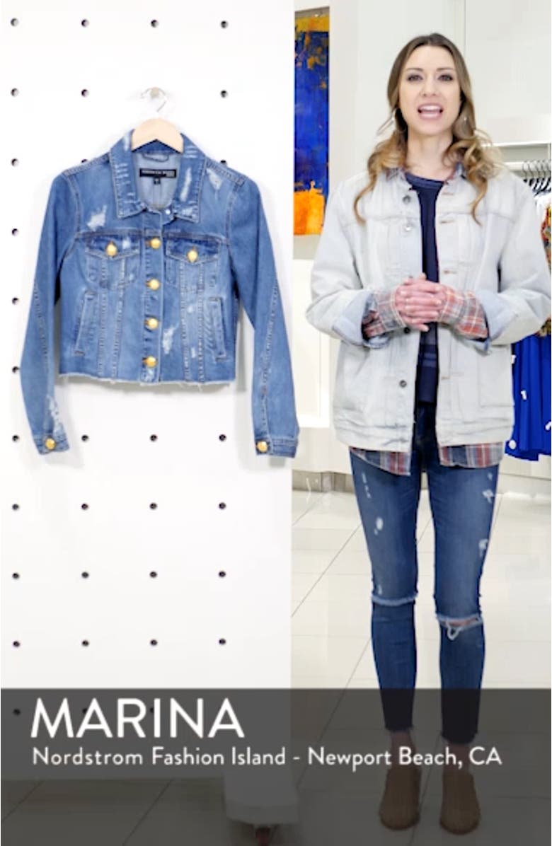 Cara Distressed Denim Jacket, sales video thumbnail